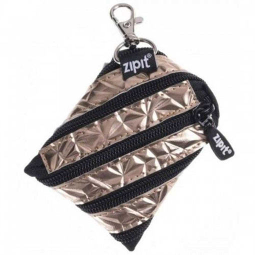 Picture of ZIPIT METTALIC MINI POUCH ROSE GOLD